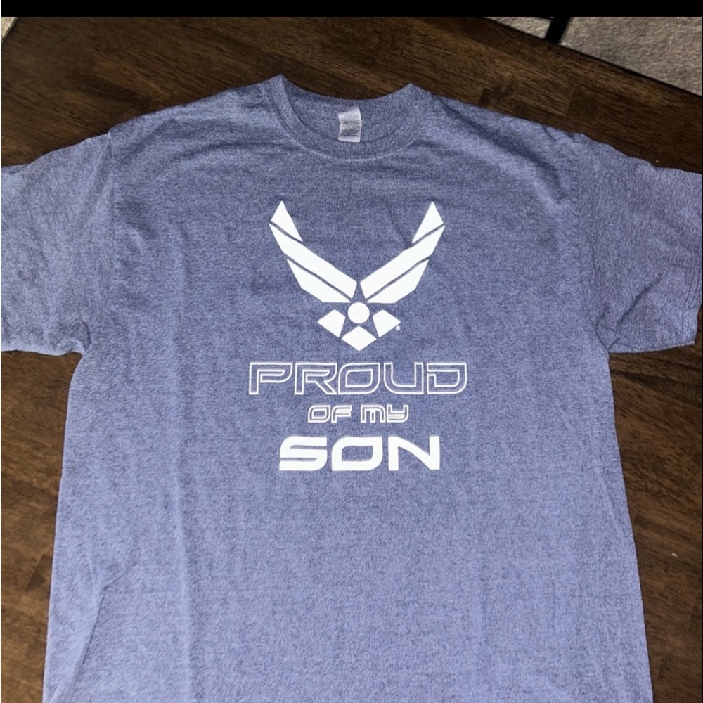 USAF AIR FORCE tee XL.  proud of my son AIR FORCE tee